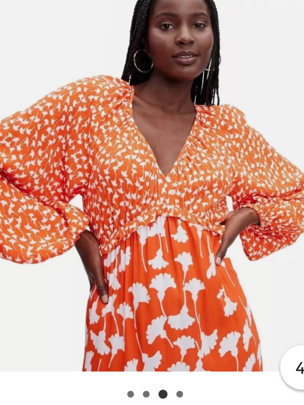 Diane von Furstenberg for Target V-Neck Gingko Cherry Tomato Maxi Dress - Picture 3 of 7